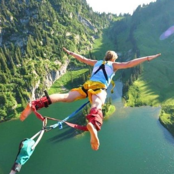 Bungee jumping logo
