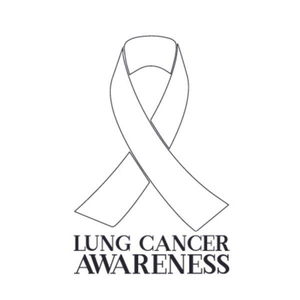 Lung cancer awareness logo