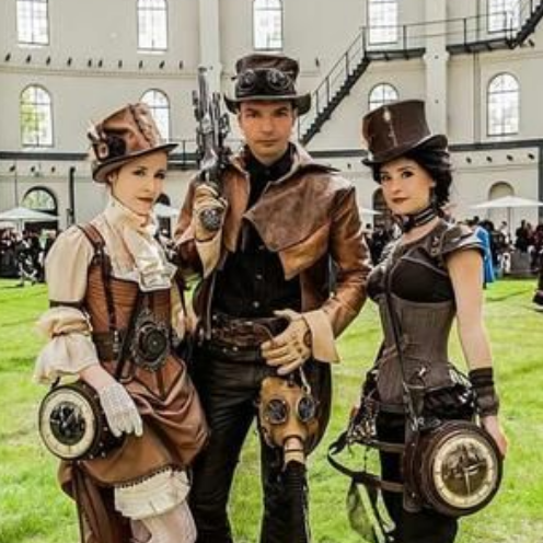 Steampunk fashion logo