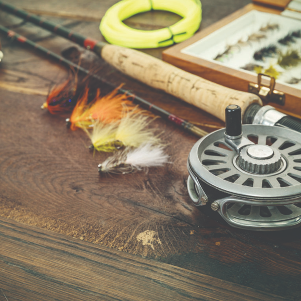Fly fishing tackle logo