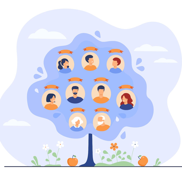 Genetic genealogy logo