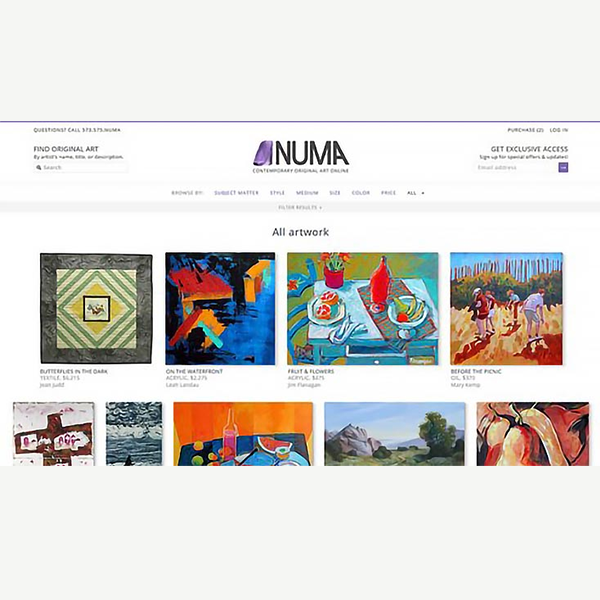 Online art gallery logo