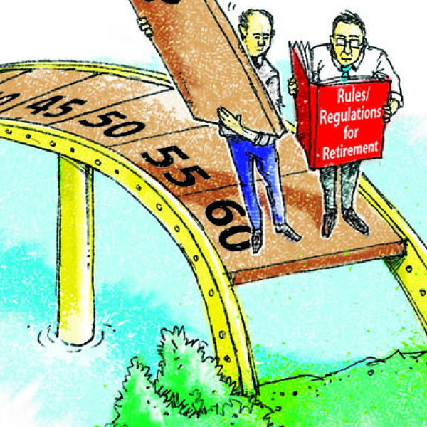 Retirement age logo