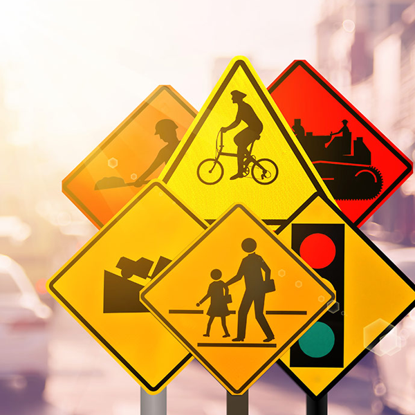 Road traffic safety logo