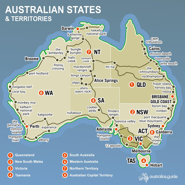 States and territories of Australia logo