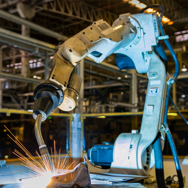 Robot welding logo
