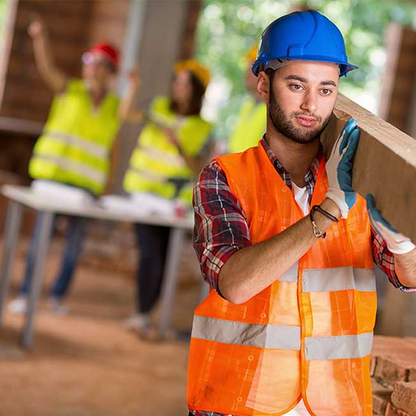 Construction worker logo