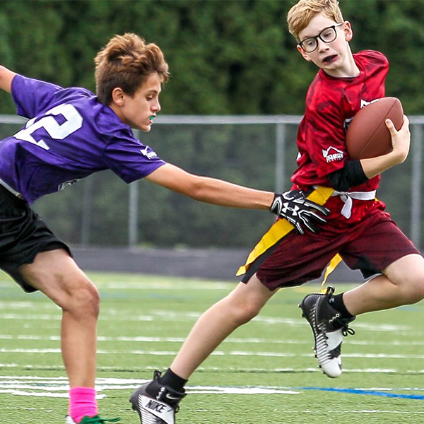 Flag football logo