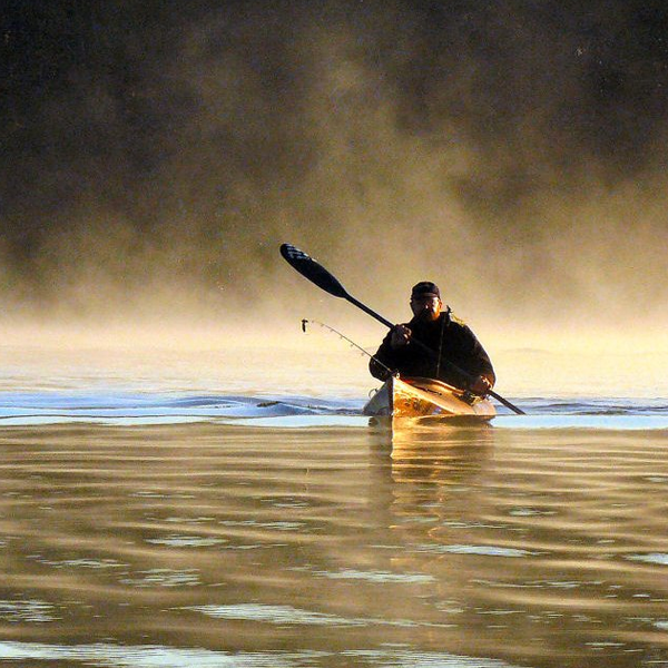 Kayak fishing logo