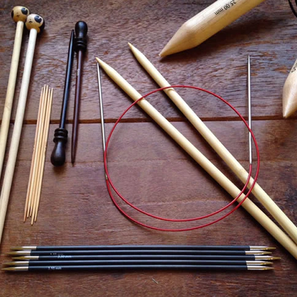 Knitting needle logo