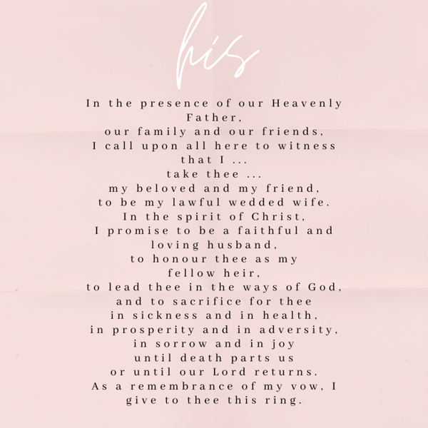 Marriage vows