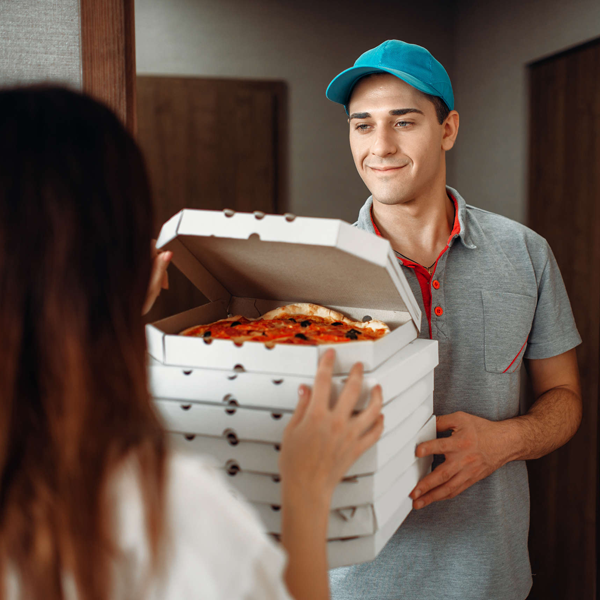 Pizza delivery logo