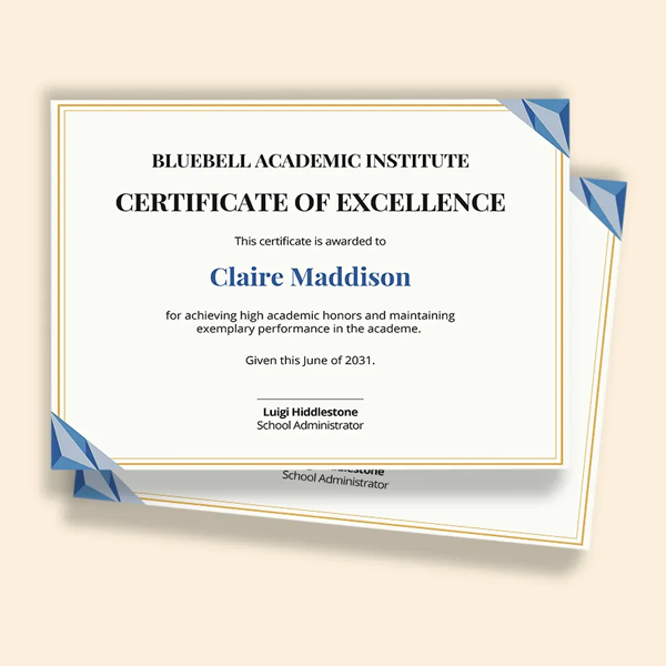 Academic certificate logo