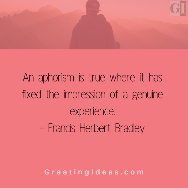 Aphorism