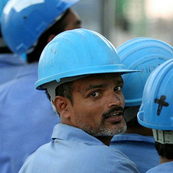 Blue-collar worker logo