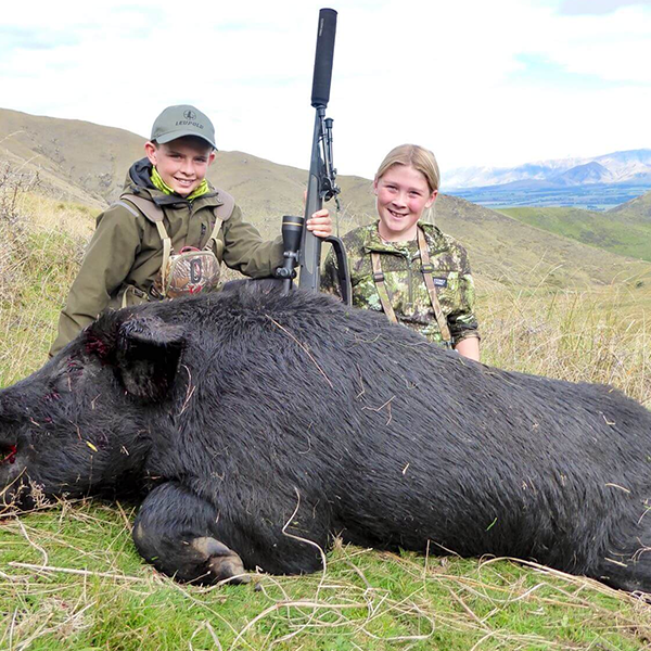 Boar hunting logo