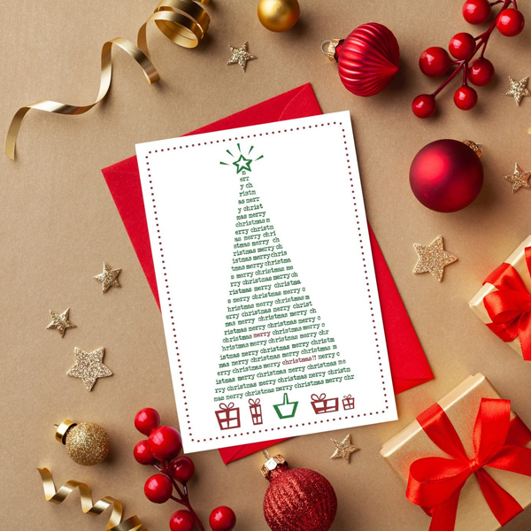 Christmas card logo