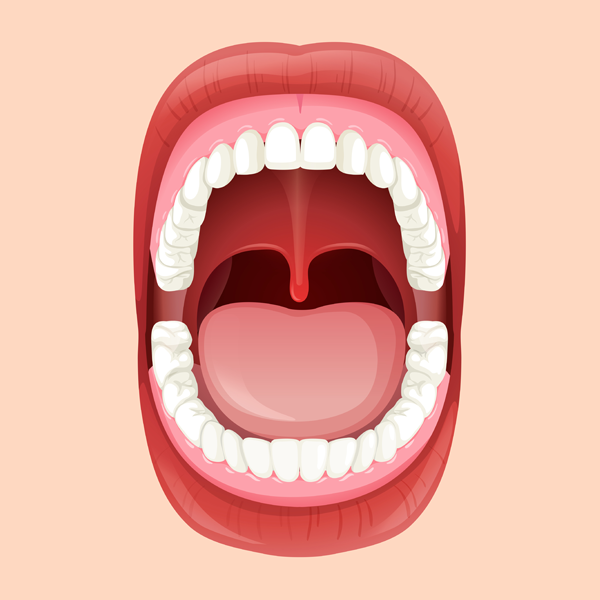 Human mouth logo