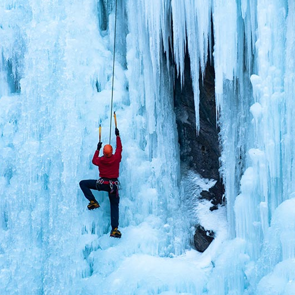 Ice climbing logo