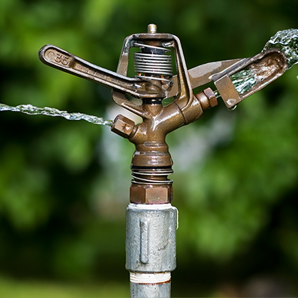 Irrigation sprinkler logo