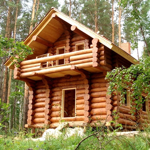 Log house logo