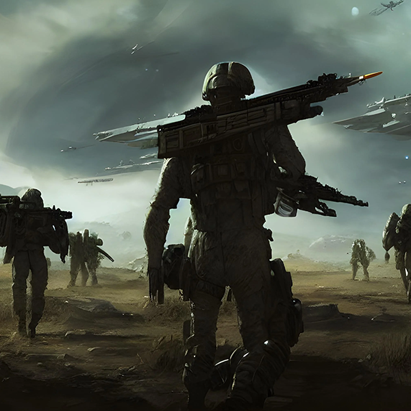 Military science fiction logo