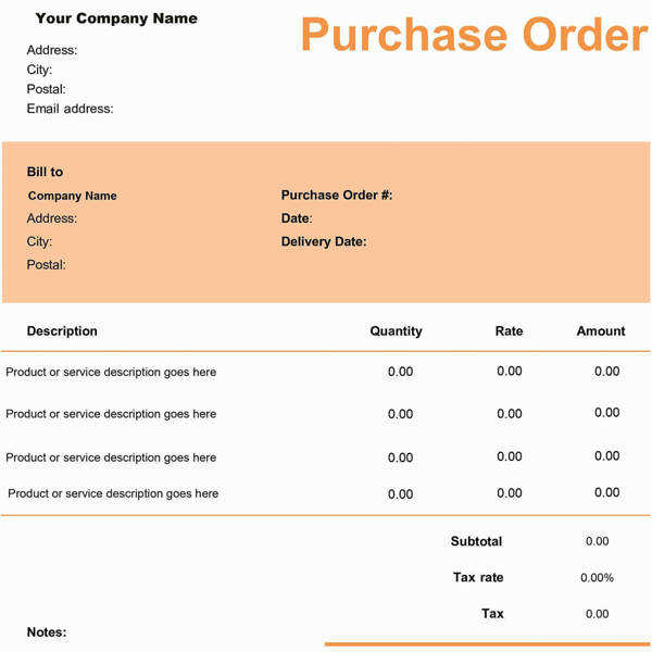 Purchase order logo