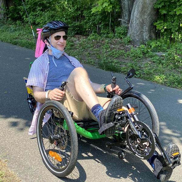 Recumbent bicycle logo