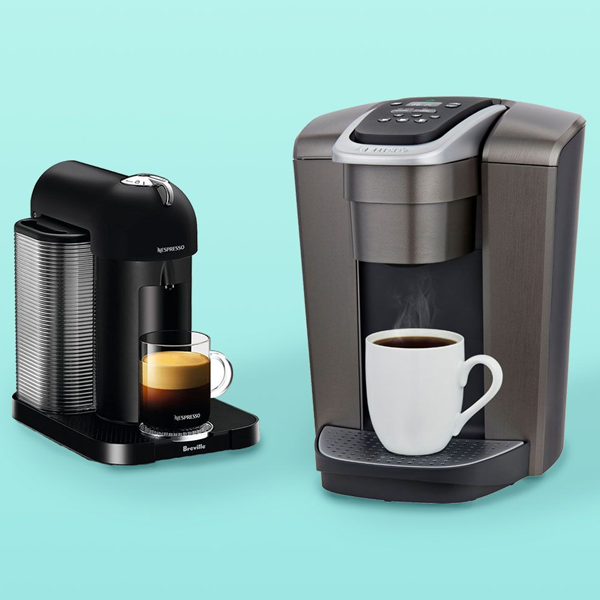 Single-serve coffee container logo