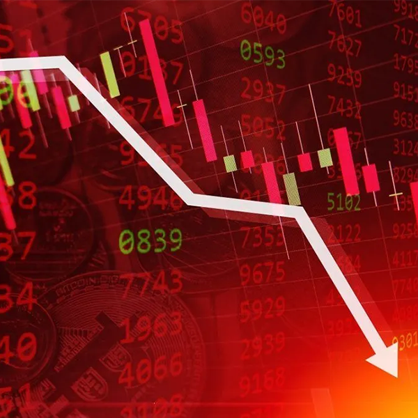 Stock market crash logo