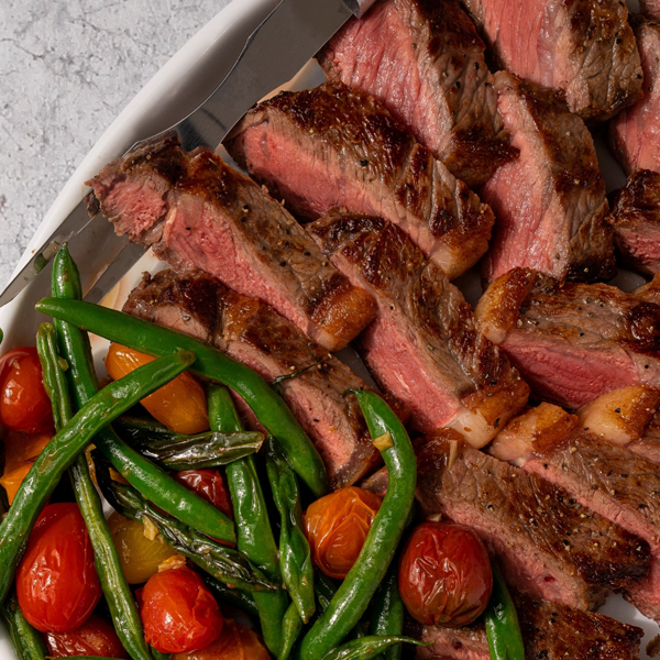 Strip steak logo