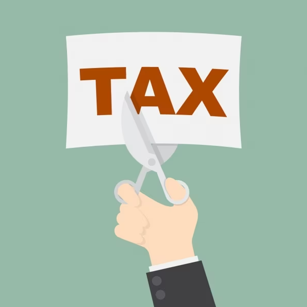 Tax cut logo