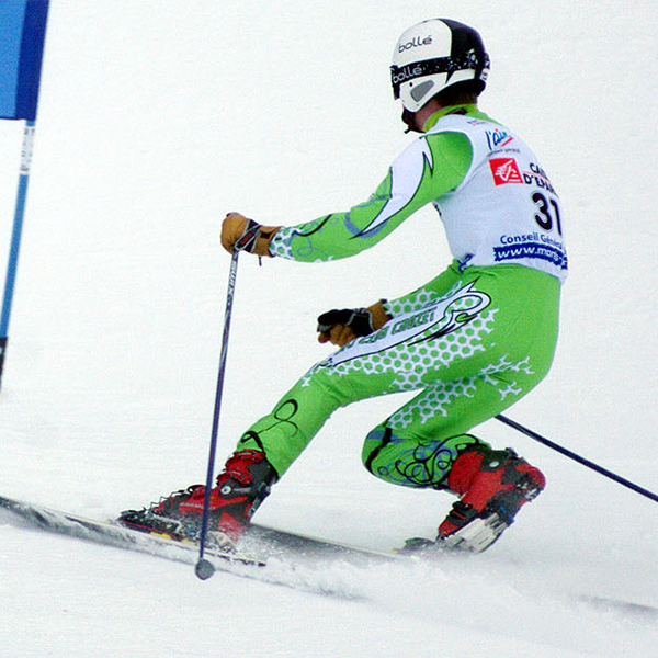 Telemark skiing logo