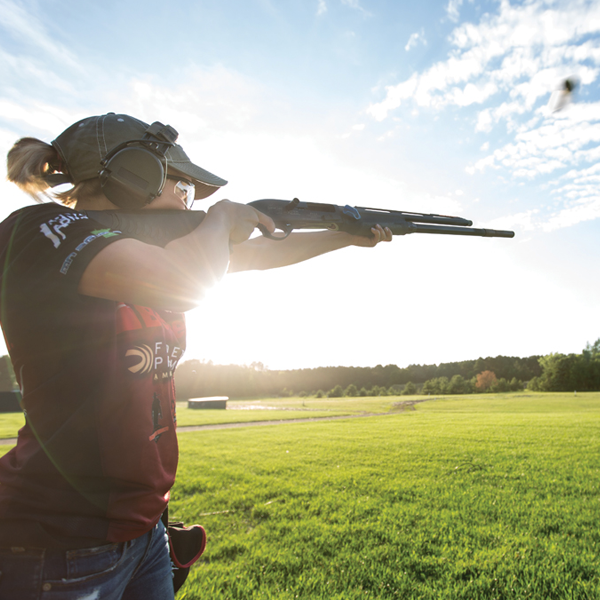 Trap shooting logo