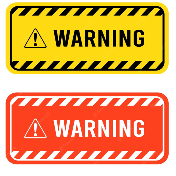 Warning sign logo