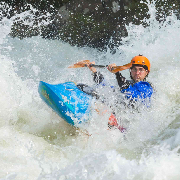 Whitewater kayaking logo