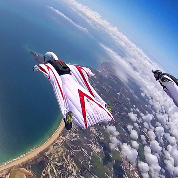 Wingsuit flying logo