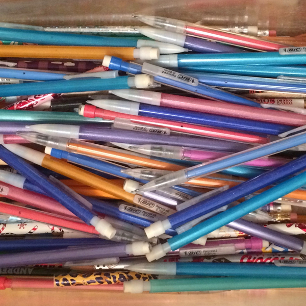 Writing implement logo