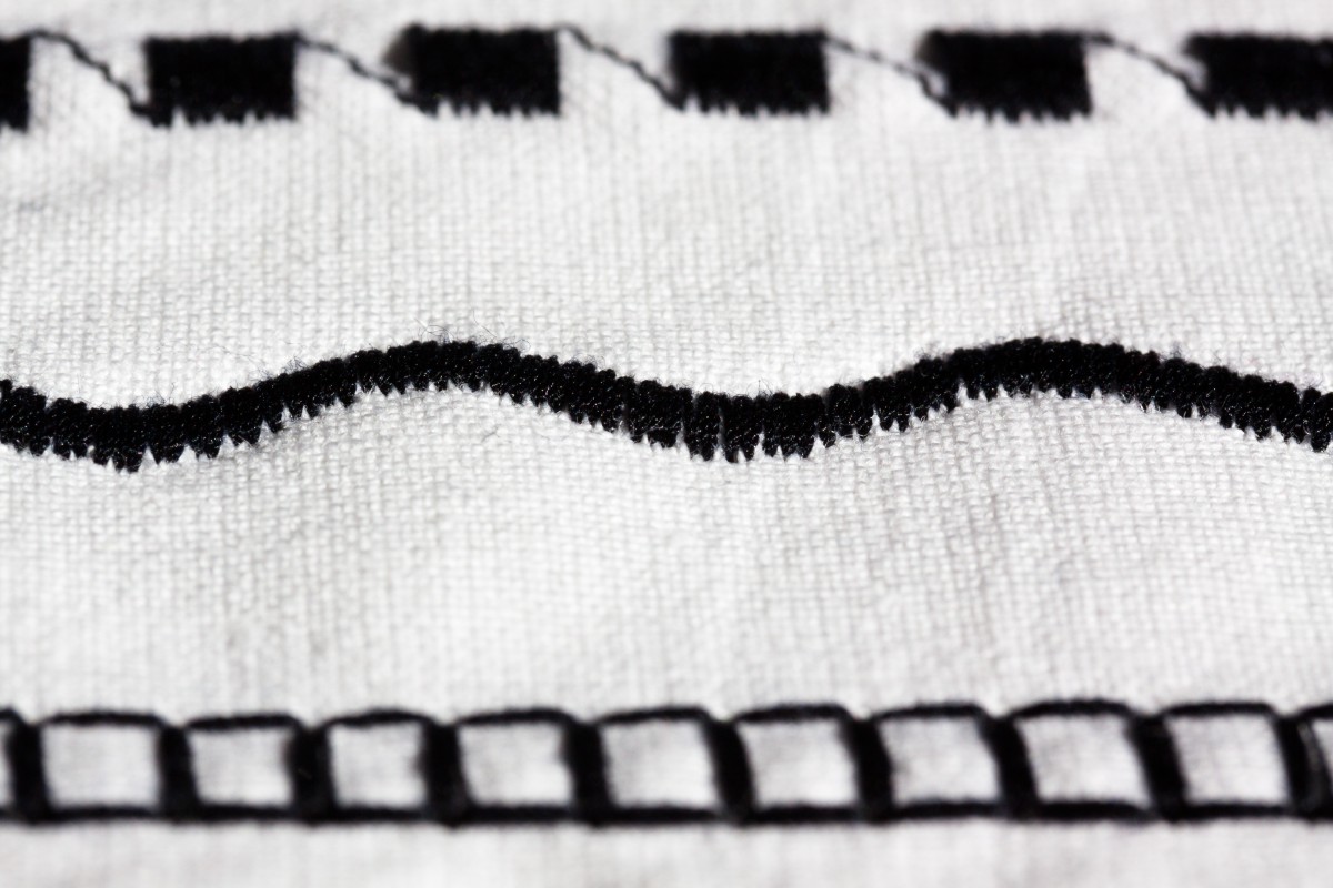 Machine embroidery logo