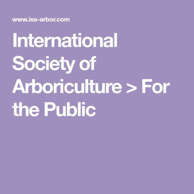 International Society of Arboriculture