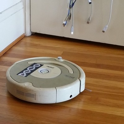 Robotic vacuum cleaner logo